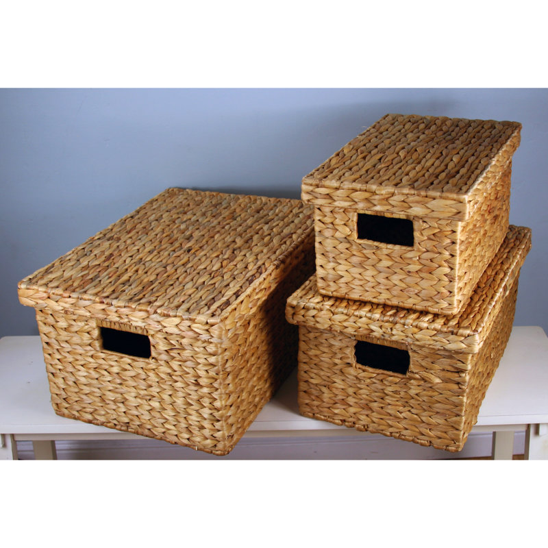 Rosecliff Heights 3 Piece Wicker Box Set Wayfair